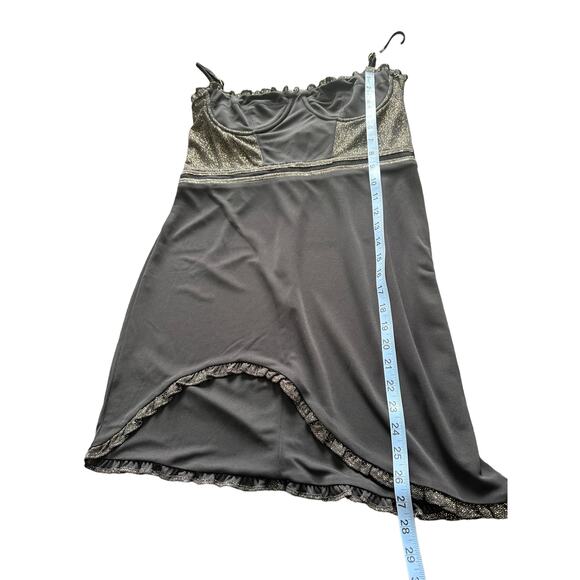 Revolve h:ours Black Gold Speckled Night Out Party El Dorado Mini Dress Large - Picture 11 of 11